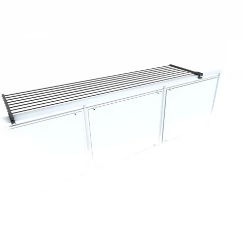 Balkon-Wäscheständer Foxydry Duo 162 cm aus Aluminium – beidseitig klappbar, wetterfest, Tragkraft 15 kg