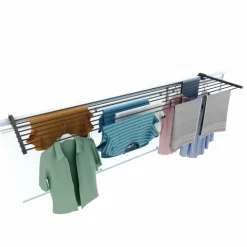 Balkon-Wäscheständer Foxydry Duo 162 cm aus Aluminium – beidseitig klappbar, wetterfest, Tragkraft 15 kg