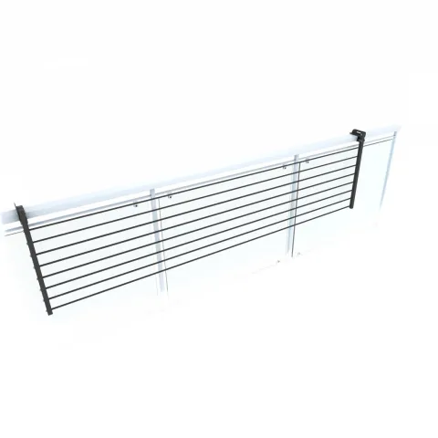 Balkon-Wäscheständer Foxydry Duo 162 cm aus Aluminium – beidseitig klappbar, wetterfest, Tragkraft 15 kg