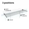 Balkon-Wäscheständer Foxydry Duo 62 cm aus Aluminium – beidseitig klappbar, wetterfest, Tragkraft 15 kg