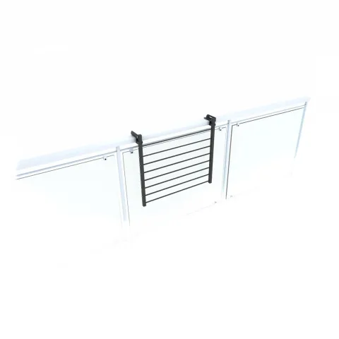 Balkon-Wäscheständer Foxydry Duo 62 cm aus Aluminium – beidseitig klappbar, wetterfest, Tragkraft 15 kg