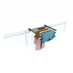 Balkon-Wäscheständer Foxydry Duo 62 cm aus Aluminium – beidseitig klappbar, wetterfest, Tragkraft 15 kg
