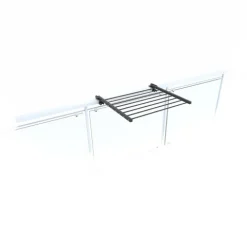 Balkon-Wäscheständer Foxydry Duo 62 cm aus Aluminium – beidseitig klappbar, wetterfest, Tragkraft 15 kg