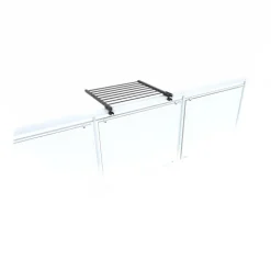 Balkon-Wäscheständer Foxydry Duo 62 cm aus Aluminium – beidseitig klappbar, wetterfest, Tragkraft 15 kg