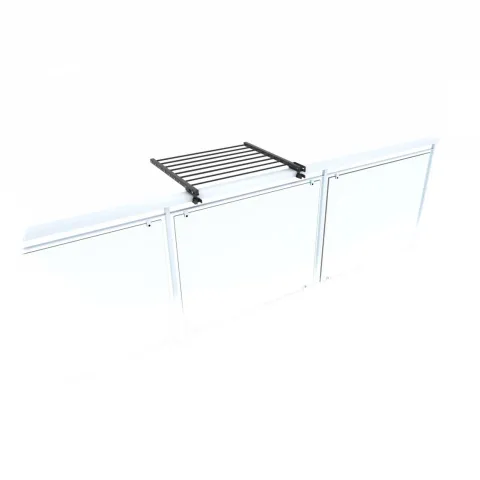 Balkon-Wäscheständer Foxydry Duo 62 cm aus Aluminium – beidseitig klappbar, wetterfest, Tragkraft 15 kg