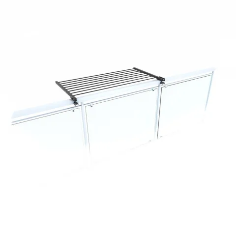 Balkon-Wäscheständer Foxydry Duo 102 cm aus Aluminium – beidseitig klappbar, wetterfest, Tragkraft 15 kg