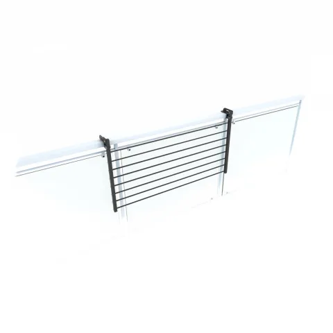 Balkon-Wäscheständer Foxydry Duo 102 cm aus Aluminium – beidseitig klappbar, wetterfest, Tragkraft 15 kg