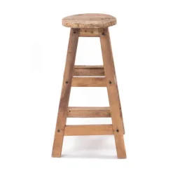 Barhocker Jack Mahagoni Massivholz naturfarben