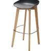 Barhocker Veba Keeve 88 x 47 x 53 cm Holz schwarz niedrig