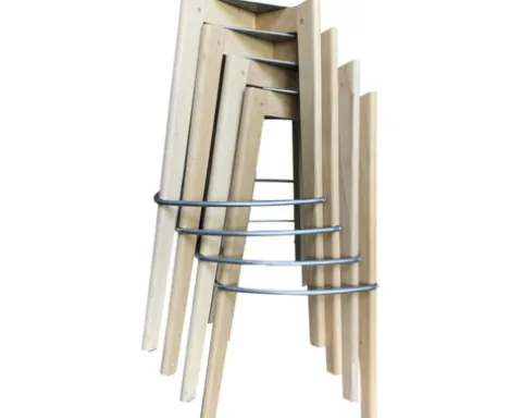 Barhocker Veba Keeve 88 x 47 x 53 cm Holz schwarz niedrig