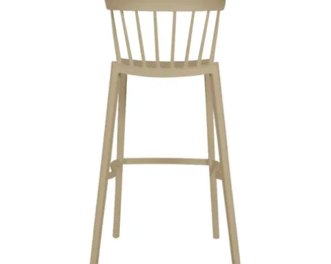 Barhocker Windson Outdoor Kunststoff 55×53×103 cm stapelbar sand