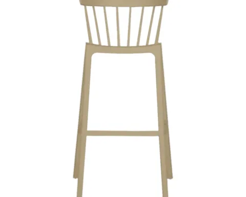 Barhocker Windson Outdoor Kunststoff 55×53×103 cm stapelbar sand
