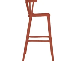 Barhocker Windson Outdoor Kunststoff 55×53×103 cm stapelbar terracotta