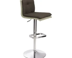 Barstuhl Mayer Sitzmöbel 1211 44 x 47 x 80 cm Stahl chrom/taupe + schokobraun