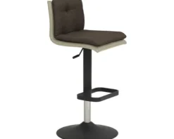 Barstuhl Mayer Sitzmöbel 1211 44 x 47 x 80 cm Stahl schwarz/taupe + schokobraun