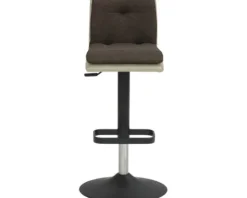 Barstuhl Mayer Sitzmöbel 1211 44 x 47 x 80 cm Stahl schwarz/taupe + schokobraun