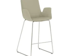 Barstuhl Mayer Sitzmöbel 1222 53 x 49 x 95 cm Edelstahl/taupe 1222_K4_30484