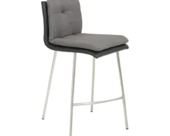 Barstuhl Mayer Sitzmöbel 1231 48,5 x 51,5 x 90 cm Edelstahl/anthrazit + grau 1231_V4_124
