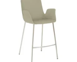 Barstuhl Mayer Sitzmöbel 1222 53 x 49 x 95 cm Edelstahl/taupe 1222_V4_30484