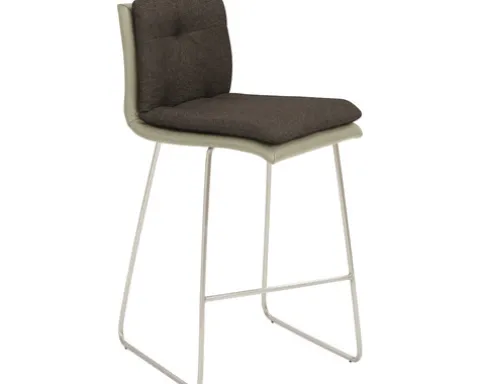 Barstuhl Mayer Sitzmöbel 1231 48,5 x 51,5 x 90 cm Edelstahl/taupe + schokobraun 1231_K4_126