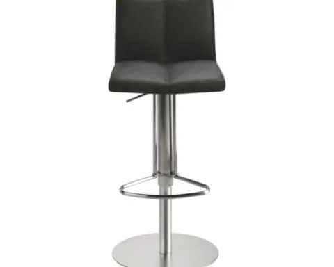 Barstuhl Mayer Sitzmöbel 1242 42 x 46 x 79 cm Edelstahl/scharzgrau