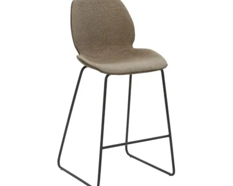 Barstuhl Mayer Sitzmöbel mySOLO 1176 49 x 49 x 96 cm Stahl schwarz/schwarz + schlamm 1176-K3-528