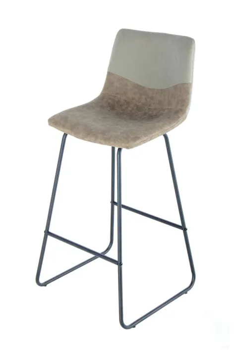 Barstuhl Kylie 500 2er-Set Taupe / Graubraun / Schwarz