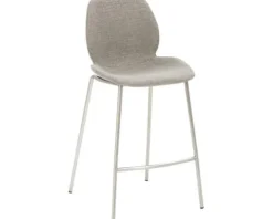 Barstuhl Mayer Sitzmöbel mySOLO 1176 49 x 49 x 96 cm Edelstahl/grau + lichtgrau 1176-V4-526