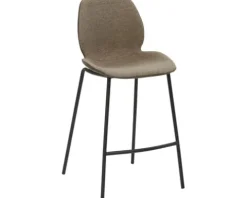 Barstuhl Mayer Sitzmöbel mySOLO 1176 49 x 49 x 96 cm Stahl schwarz/schwarz + schlamm 1176-V3-528