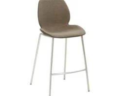 Barstuhl Mayer Sitzmöbel mySOLO 1176 49 x 49 x 96 cm Edelstahl/schwarz + schlamm 1176-V4-528