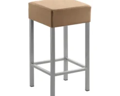 Barstuhl Mayer Sitzmöbel 1113 34 x 34 x 65 cm Stahl perlsilber/hellbraun