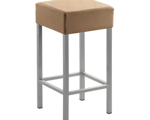 Barstuhl Mayer Sitzmöbel 1113 34 x 34 x 65 cm Stahl perlsilber/hellbraun