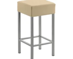 Barstuhl Mayer Sitzmöbel 1113 34 x 34 x 65 cm Stahl perlsilber/beige