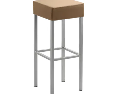 Barstuhl Mayer Sitzmöbel 1123 34 x 34 x 82 cm Stahl perlsilber/hellbraun