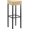 Barstuhl Mayer Sitzmöbel 1136 34 x 34 x 92 cm Stahl schwarz/beige