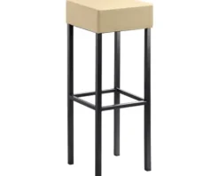 Barstuhl Mayer Sitzmöbel 1136 34 x 34 x 92 cm Stahl schwarz/beige