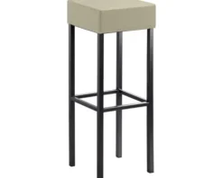 Barstuhl Mayer Sitzmöbel 1136 34 x 34 x 92 cm Stahl schwarz /taupe