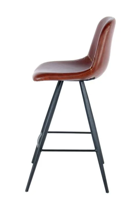 Barstuhl Samantha 300 2er-Set Dunkelbraun / Schwarz