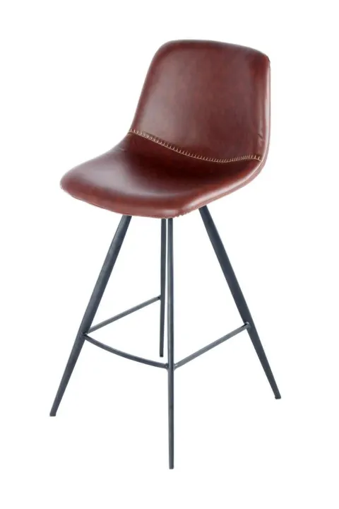 Barstuhl Samantha 300 2er-Set Dunkelbraun / Schwarz