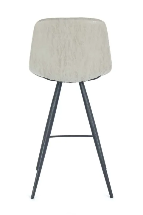 Barstuhl Samantha 300 2er-Set Taupe / Schwarz