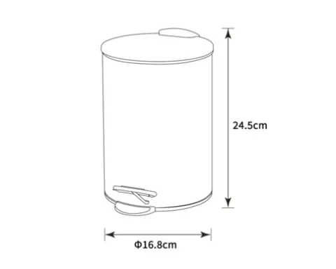 basano Treteimer ACERNO 3 Liter rose gold