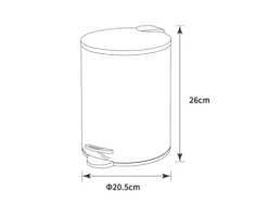 basano Treteimer ACERNO 5 Liter Edelstahl matt