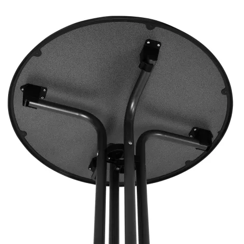 Beautissu Bellini Stehtisch Ø80cm Schwarz
