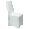 Beautissu Leona Stuhlhusse 95x45cm Weiß Stretch Bankett (4tlg)