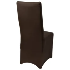Beautissu Leona Stuhlhusse 95x45cm Braun Stretch Bankett (4tlg)