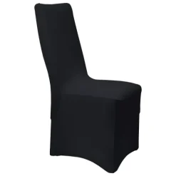 Beautissu Leona Stuhlhusse 95x45cm Schwarz Stretch Bankett (4tlg)