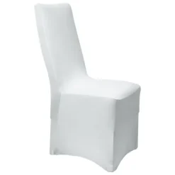 Beautissu Leona Stuhlhusse 95x45cm Weiß Stretch Bankett