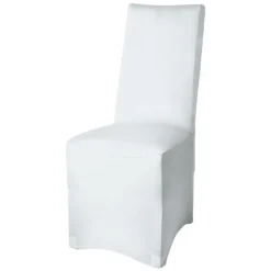 Beautissu Leona Stuhlhusse 95x45cm Weiß Stretch Bankett