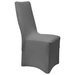 Beautissu Leona Stuhlhusse 95x45cm Anthrazit Stretch Bankett