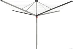 BERLINLODGE Wäschespinne Vento 4 Tragarmen 8 Leinenreihen Aluminium Anthrazit Hx⌀ 205x290cm Geschlossene Rundform Kleiderbügelhalter Wäscheständer